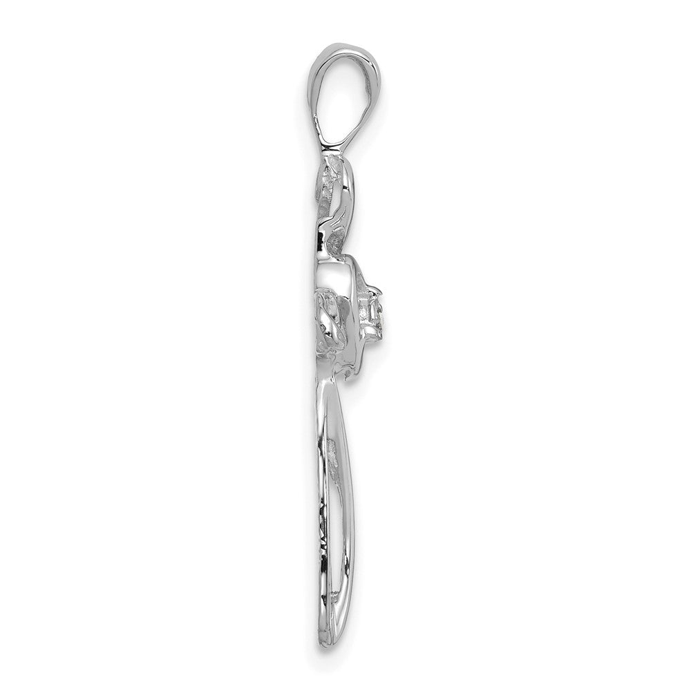 Diamond Heart Cross Pendants