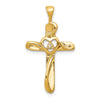 Diamond Heart Cross Pendants