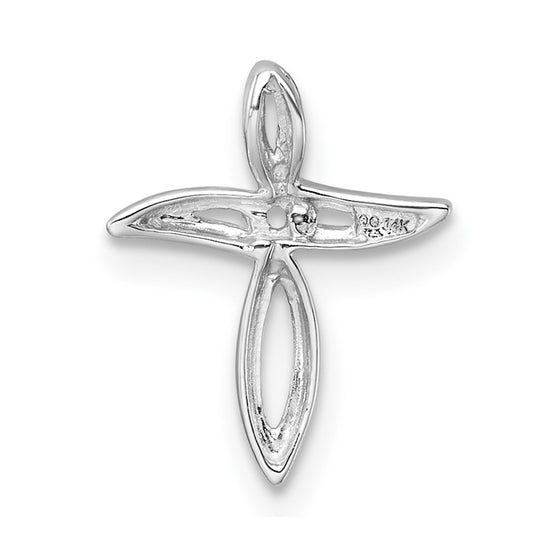 14k White Gold Cross Pendant Mounting