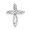 14k White Gold Cross Pendant Mounting
