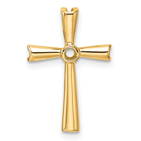 14k Cross Chain Slide Mounting