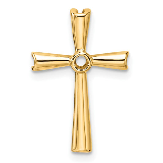 14k Cross Chain Slide Mounting