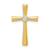 14k 1/20 carat AA Diamond Cross Chain Slide