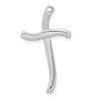 14k White Gold 1/4 carat Diamond Curved Cross Chain Slide