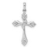 14k White Gold 1/5 carat Diamond Cross Pendant