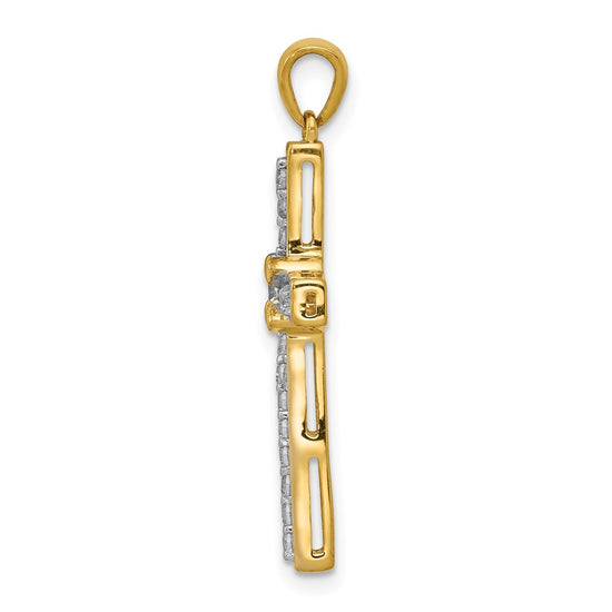 14k 1/3 carat Diamond Cross Pendant