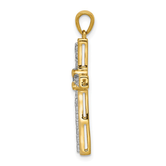 14k 1/3 carat Diamond Cross Pendant