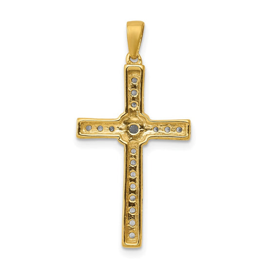 14k 1/3 carat Diamond Cross Pendant
