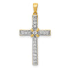 14k 1/3 carat Diamond Cross Pendant