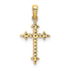 Diamond Fleur de Lis Cross Pendants
