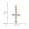 Diamond Fleur de Lis Cross Pendants