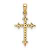 Diamond Fleur de Lis Cross Pendants