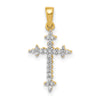 Diamond Fleur de Lis Cross Pendants