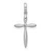 14k White Gold 1/6 carat Diamond Cross Pendant