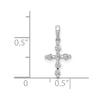 14k White Gold 1/6 carat Diamond Cross Pendant