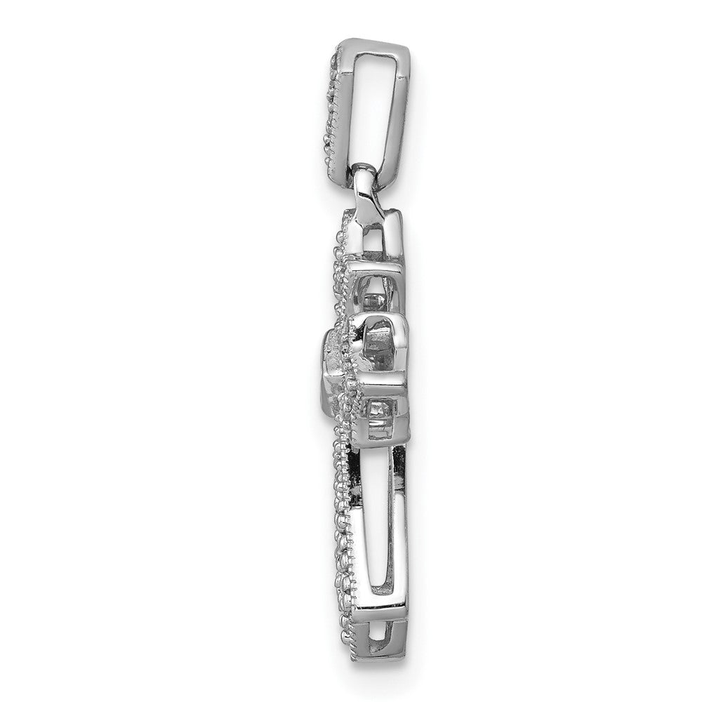 Diamond Fleur de Lis Cross Pendants