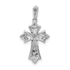 Diamond Fleur de Lis Cross Pendants