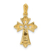 Diamond Fleur de Lis Cross Pendants