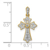 Diamond Fleur de Lis Cross Pendants