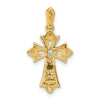 Diamond Fleur de Lis Cross Pendants