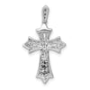 Diamond Fleur de Lis Cross Pendants