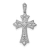 Diamond Fleur de Lis Cross Pendants