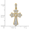 Diamond Fleur de Lis Cross Pendants