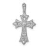 Diamond Fleur de Lis Cross Pendants