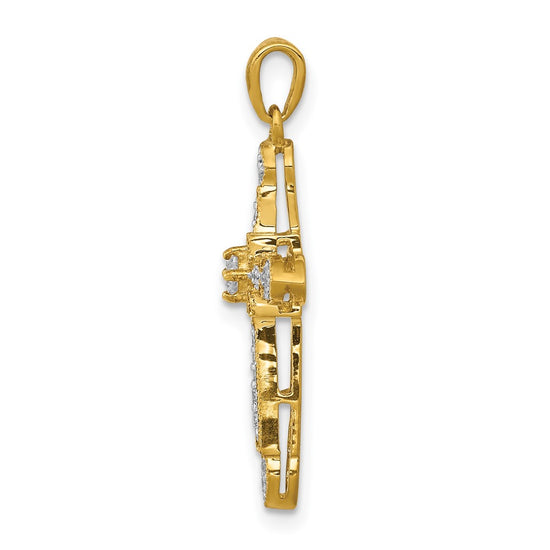 Diamond Filigree Cross Pendants