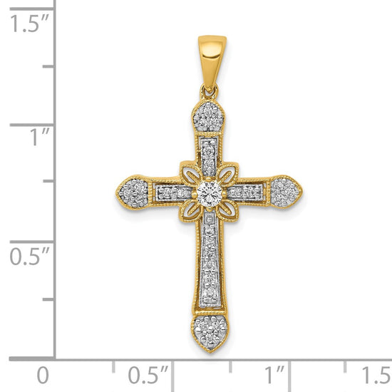 Diamond Filigree Cross Pendants