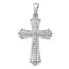 10K White Gold 1/8ct. Diamond Passion Cross Pendant
