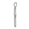 14k White Gold 1/8 carat Diamond Passion Cross Pendant