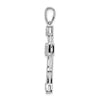 14k White Gold 3/8 carat Diamond Filigree Cross Pendant