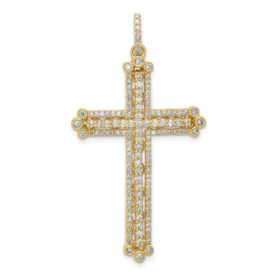 Diamond Budded Cross Pendants