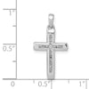 14k White Gold Small 1/10 carat Diamond Cross Pendant