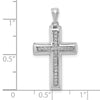 10K White Gold Large 1/10ct. Diamond Cross Pendant