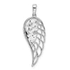 14k White Gold Diamond Open-work Wing Pendant