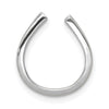 14k White Gold 1/6 carat Diamond Horseshoe Chain Slide