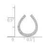 14k White Gold 1/6 carat Diamond Horseshoe Chain Slide
