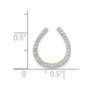 14k 1/6 carat Diamond Horseshoe Chain Slide