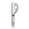 14k White Gold 1/4 carat Diamond Horseshoe Chain Slide