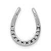 14k White Gold 1/4 carat Diamond Horseshoe Chain Slide