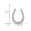 14k White Gold 1/4 carat Diamond Horseshoe Chain Slide