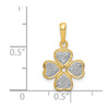 14k Diamond Four Leaf Clover Pendant