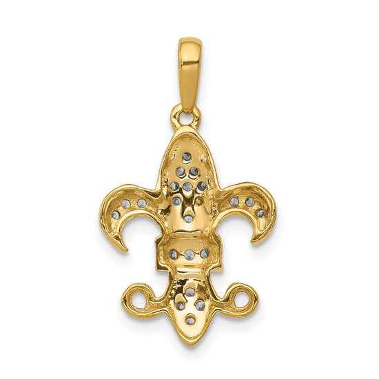 Diamond Fleur De Lis Pendants