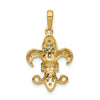 Diamond Fleur De Lis Pendants