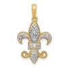 Diamond Fleur De Lis Pendants