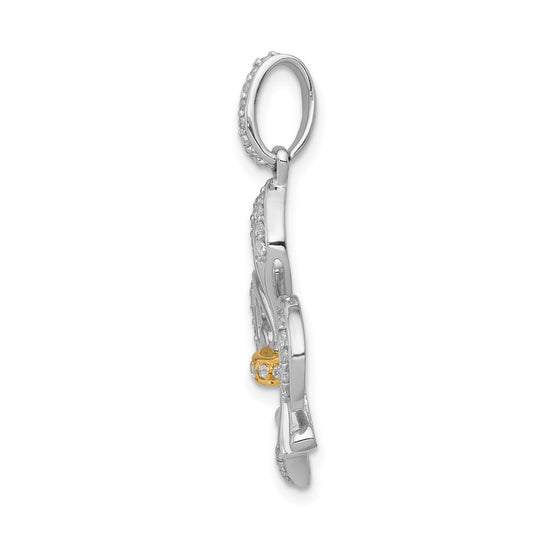 Diamond Fleur De Lis Pendants