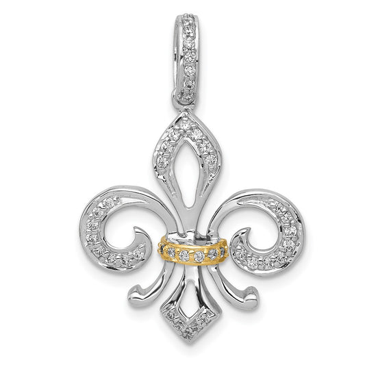 Diamond Fleur De Lis Pendants