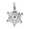 Blue and White Diamond Snowflake Pendants